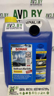 Купить Стеклоомывающие жидкости Sonax 332505 зимняя 5л  в Минске.